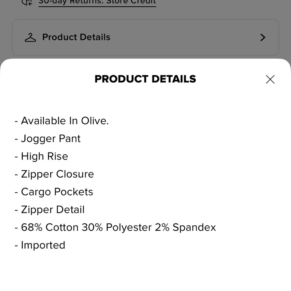 Fashion Nova Olive Green Cargo Joggers - Picture 3 of 3